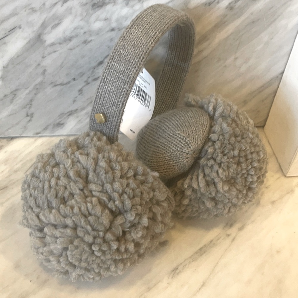 Kate Spade knit gray  ear muffs new